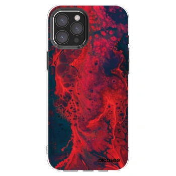 Picasee husă transparentă din silicon pentru Apple iPhone 12 Pro Max - Organic red