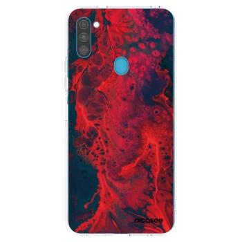Picasee husă transparentă din silicon pentru Samsung Galaxy M11 - Organic red