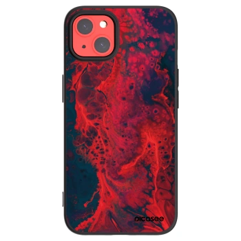 Picasee husă neagră din silicon pentru Apple iPhone 13 - Organic red