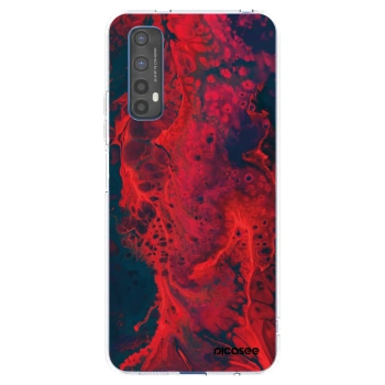 Picasee husă transparentă din silicon pentru Realme 7 - Organic red