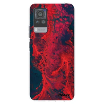 Picasee husă transparentă din silicon pentru Vivo X60 Pro 5G - Organic red