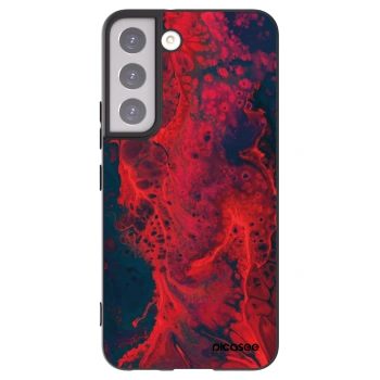 Picasee husă neagră din silicon pentru Samsung Galaxy S22 5G - Organic red