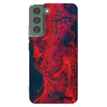 Picasee husă transparentă din silicon pentru Samsung Galaxy S22+ 5G - Organic red