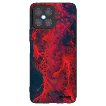 Picasee husă neagră din silicon pentru Honor X8 4G - Organic red