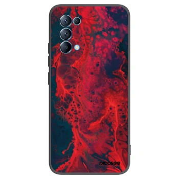 Picasee husă neagră din silicon pentru OPPO Reno 5 5G - Organic red