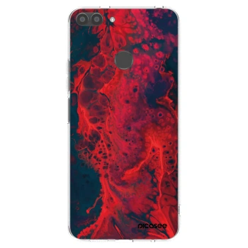 Picasee husă transparentă din silicon pentru Huawei P Smart - Organic red