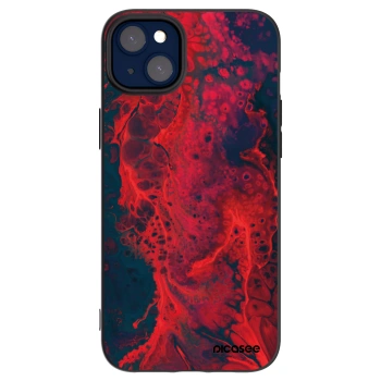 Picasee husă neagră din silicon pentru Apple iPhone 14 Plus - Organic red