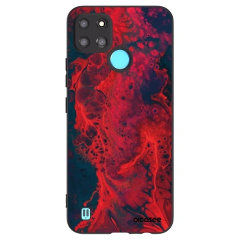Picasee husă neagră din silicon pentru Realme C21Y - Organic red