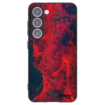 Picasee husă neagră din silicon pentru Samsung Galaxy S23 5G - Organic red