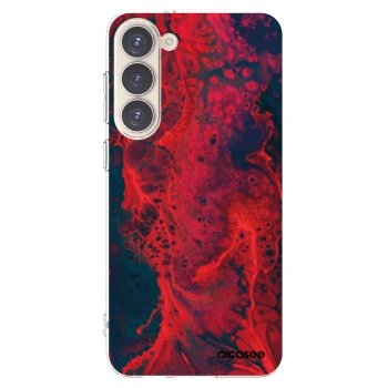 Picasee husă transparentă din silicon pentru Samsung Galaxy S23+ 5G - Organic red