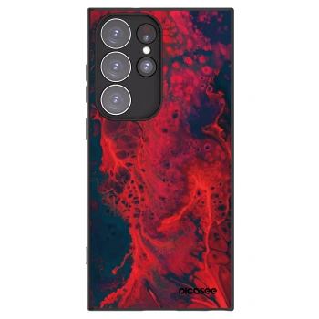 Picasee husă neagră din silicon pentru Samsung Galaxy S23 Ultra 5G - Organic red