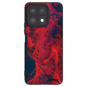 Picasee husă neagră din silicon pentru Honor X8a - Organic red