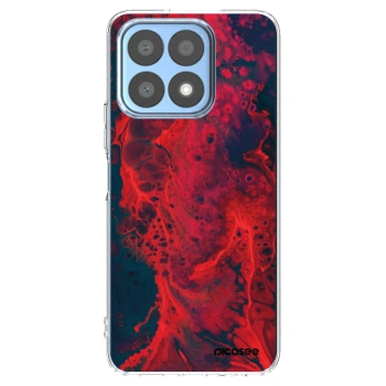 Picasee husă transparentă din silicon pentru Honor X8a - Organic red