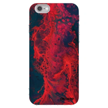 Picasee husă transparentă din silicon pentru Apple iPhone 6/6S - Organic red