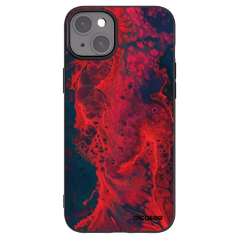 Picasee husă neagră din silicon pentru Apple iPhone 15 Plus - Organic red