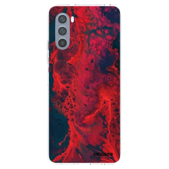 Picasee husă transparentă din silicon pentru Motorola Moto G62 - Organic red