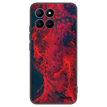 Picasee husă neagră din silicon pentru Honor 70 Lite - Organic red