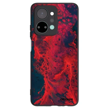 Picasee husă neagră din silicon pentru Honor X7a - Organic red