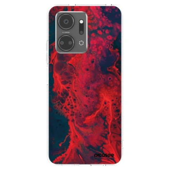 Picasee husă transparentă din silicon pentru Honor X7a - Organic red