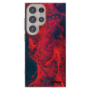 Picasee husă transparentă din silicon pentru Samsung Galaxy S24 Ultra S928B 5G - Organic red