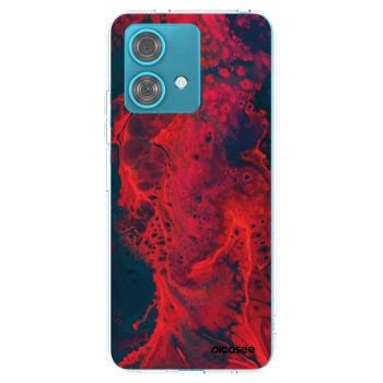 Picasee husă transparentă din silicon pentru Motorola Edge 40 Neo - Organic red