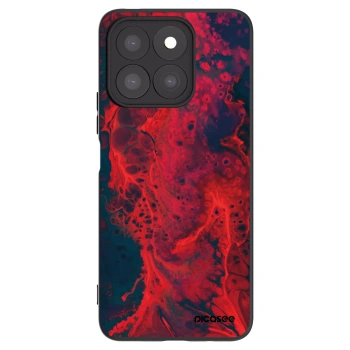 Picasee husă neagră din silicon pentru Honor X8b - Organic red