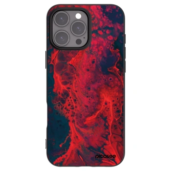 Picasee husă neagră din silicon pentru Apple iPhone 16 Pro Max - Organic red