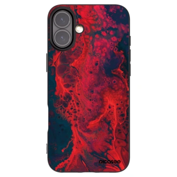 Picasee husă neagră din silicon pentru Apple iPhone 16 Plus - Organic red