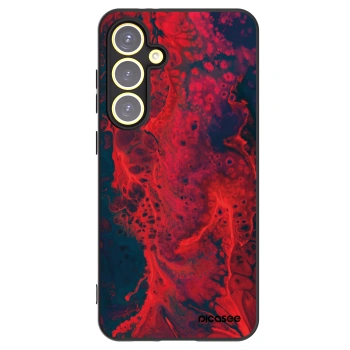 Picasee husă neagră din silicon pentru Samsung Galaxy S24 FE S721B - Organic red