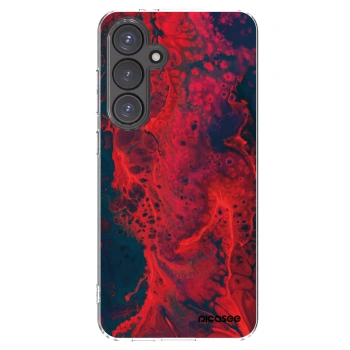 Picasee husă transparentă din silicon pentru Samsung Galaxy S24 FE S721B - Organic red