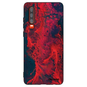 Picasee husă neagră din silicon pentru Huawei P30 - Organic red