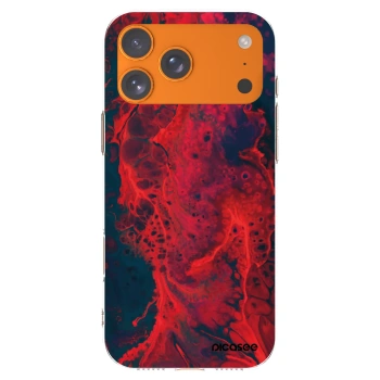 Picasee husă transparentă din silicon pentru Apple iPhone 17 Pro Max - Organic red