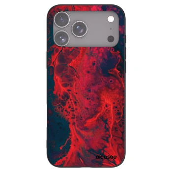 Picasee husă neagră din silicon pentru Apple iPhone 17 Pro Max - Organic red