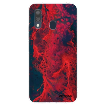 Picasee husă transparentă din silicon pentru Samsung Galaxy A40 A405F - Organic red