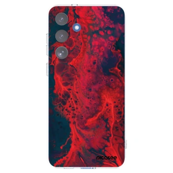 Picasee husă transparentă din silicon pentru Samsung Galaxy S25 FE 5G - Organic red