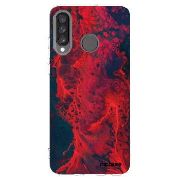Picasee husă transparentă din silicon pentru Huawei P30 Lite - Organic red