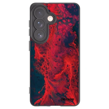 Picasee husă neagră din silicon pentru Samsung Galaxy S26 - Organic red