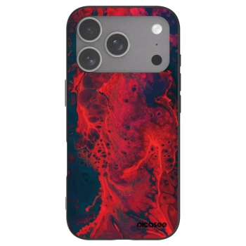 Picasee husă neagră din silicon pentru Apple iPhone 18 Pro - Organic red