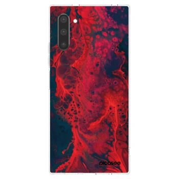 Picasee husă transparentă din silicon pentru Samsung Galaxy Note 10 N970F - Organic red