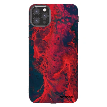 Picasee husă transparentă din silicon pentru Apple iPhone 11 Pro Max - Organic red