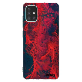 Picasee husă transparentă din silicon pentru Samsung Galaxy A51 A515F - Organic red