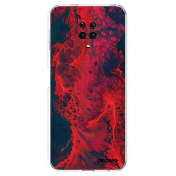 Picasee husă transparentă din silicon pentru Xiaomi Redmi Note 9 Pro - Organic red
