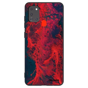 Picasee husă neagră din silicon pentru Samsung Galaxy A21s - Organic red
