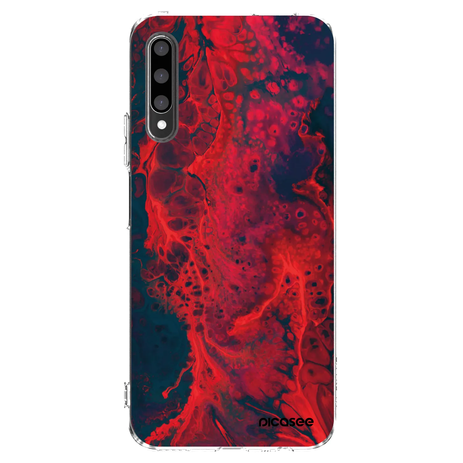Picasee husă transparentă din silicon pentru Honor 9X Pro - Organic red