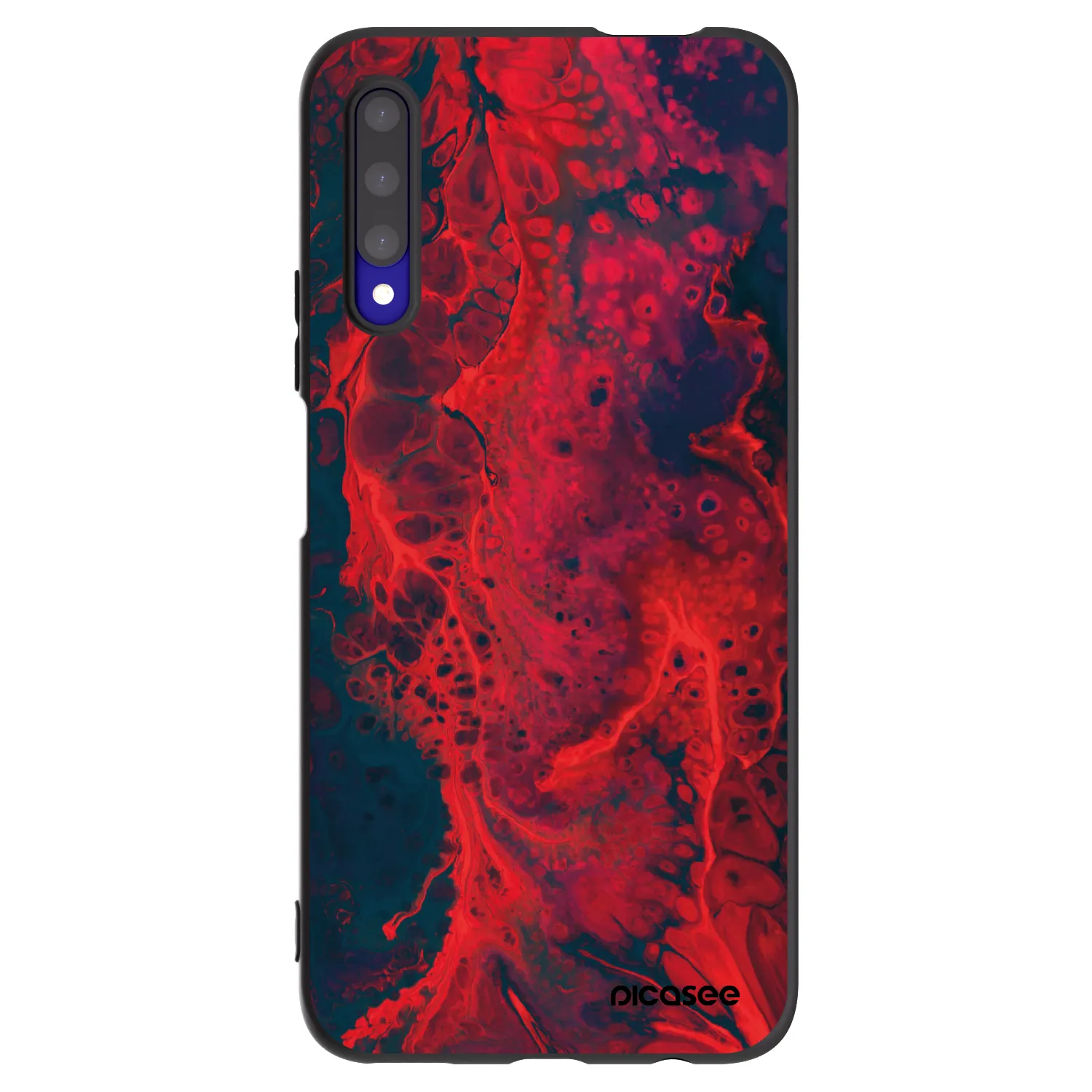 Picasee husă neagră din silicon pentru Honor 9X Pro - Organic red