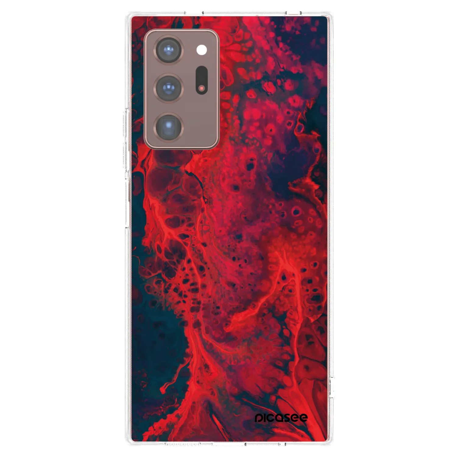 Picasee husă transparentă din silicon pentru Samsung Galaxy Note 20 Ultra - Organic red