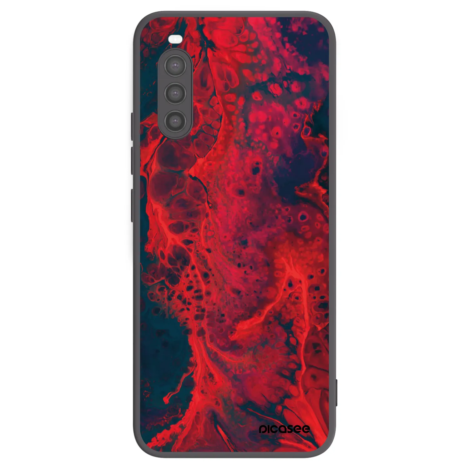 Picasee husă neagră din silicon pentru Sony Xperia 10 II - Organic red