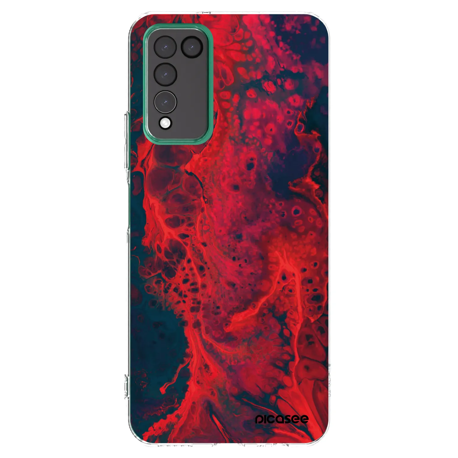Picasee husă transparentă din silicon pentru Honor 10X Lite - Organic red
