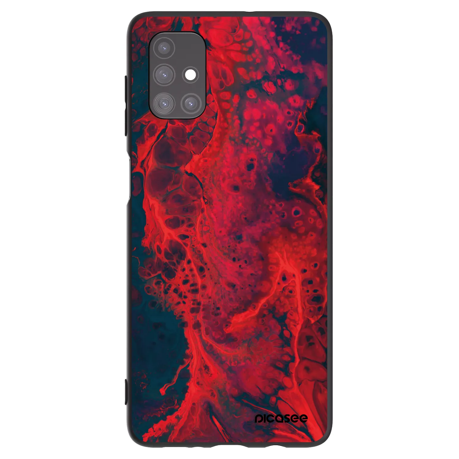 Picasee husă neagră din silicon pentru Samsung Galaxy M51 M515F - Organic red