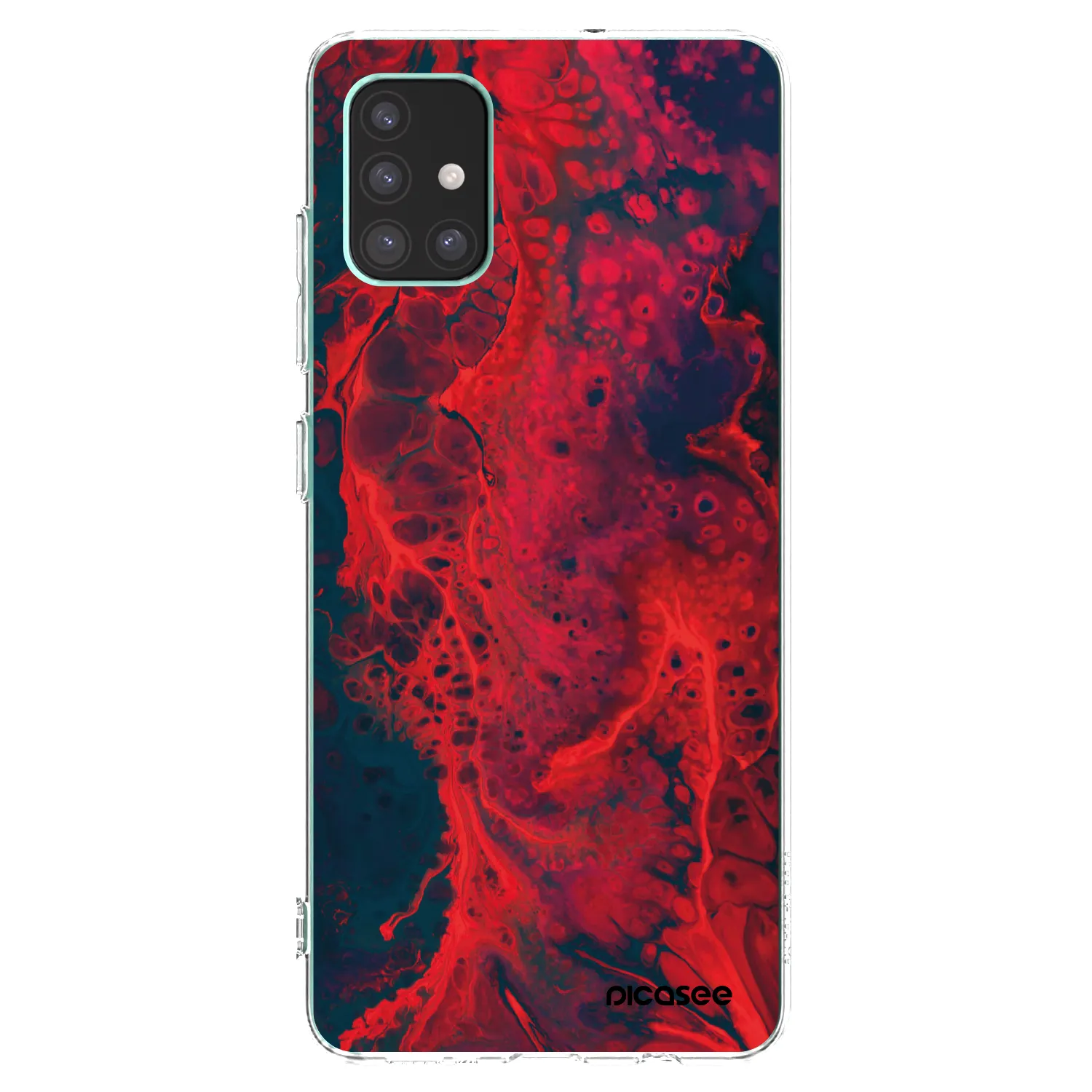 Picasee husă transparentă din silicon pentru Samsung Galaxy M51 M515F - Organic red